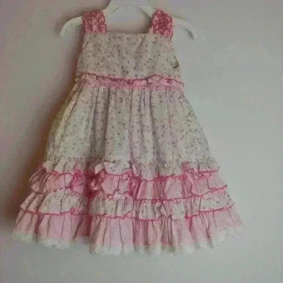 Jillian's closet Floral Pink Dress Sz 24 M… - Picture 2 of 6